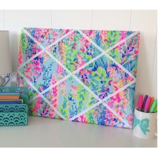 New Memo board made with Lilly Pulitzer Multi Catch The Wave fabric   352337280942